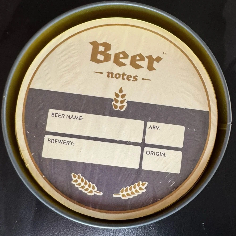 Luckies of London Beer Notes Personalizable Beer Mat Tasting Coasters in‎ Tin